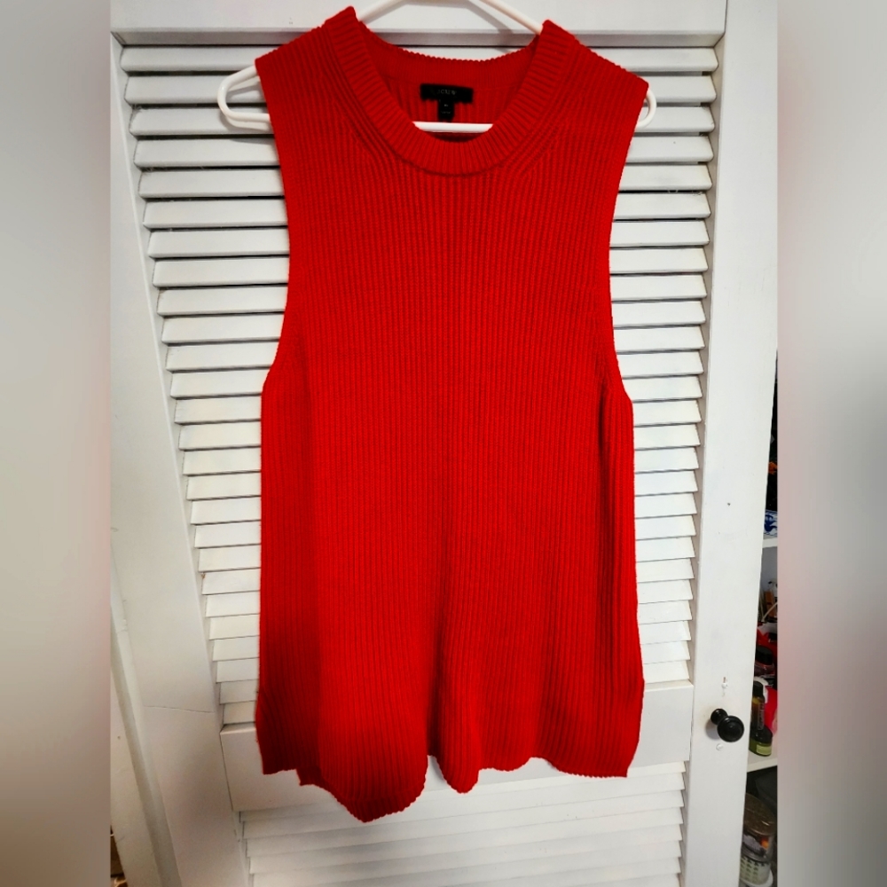 J Crew Red Sweater XL!